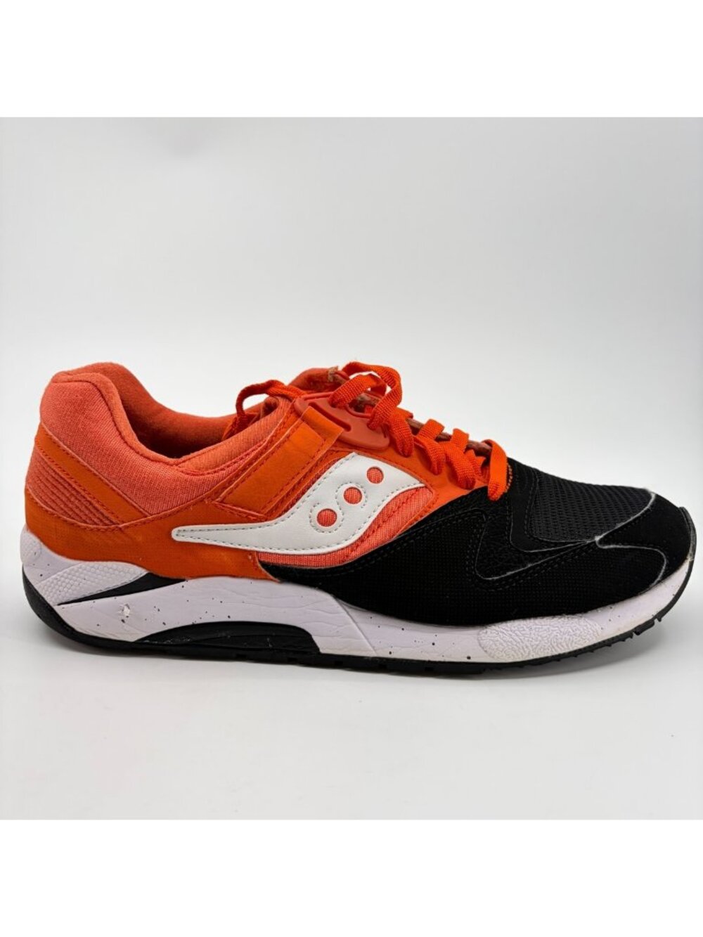 Saucony Grid 9000 Mens Size 10 Black Orange Athletic Running Shoes Sneakers